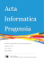 1 ISSN: 1805-4951 - Acta Informatica Pragensia